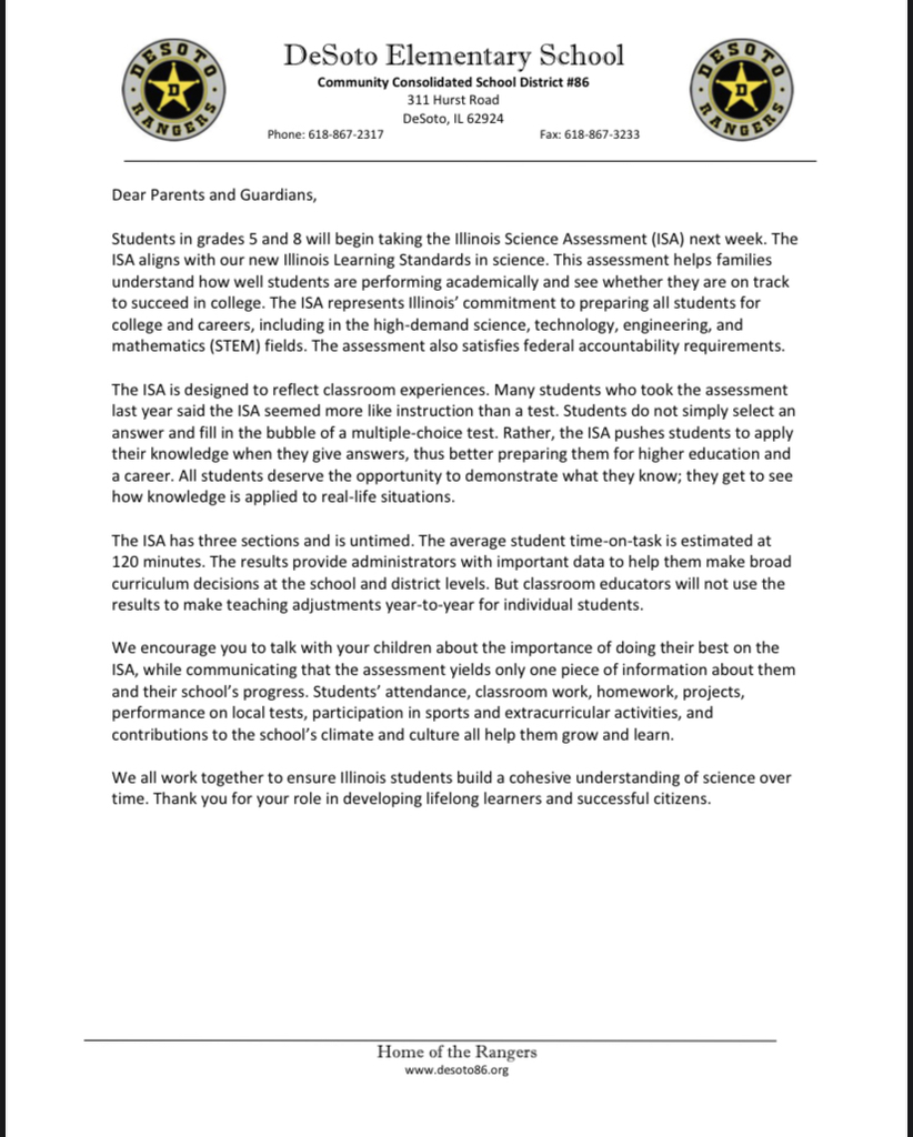 ISA Letter