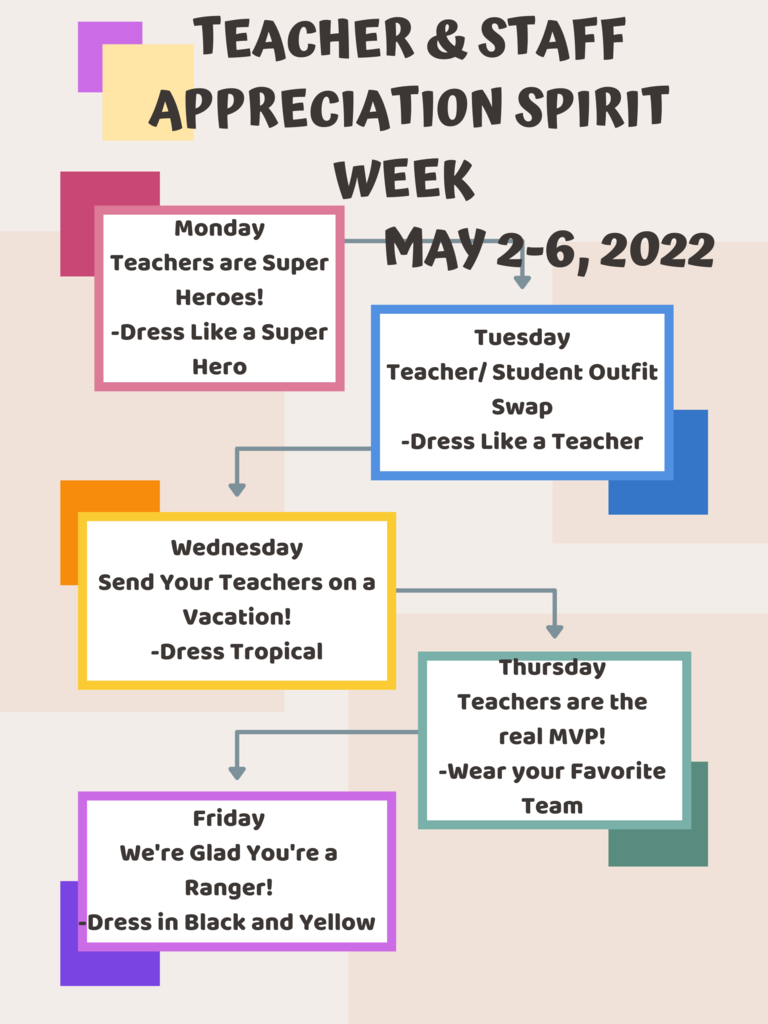 Teacher & Staff Appreciation Spirit Week 2022